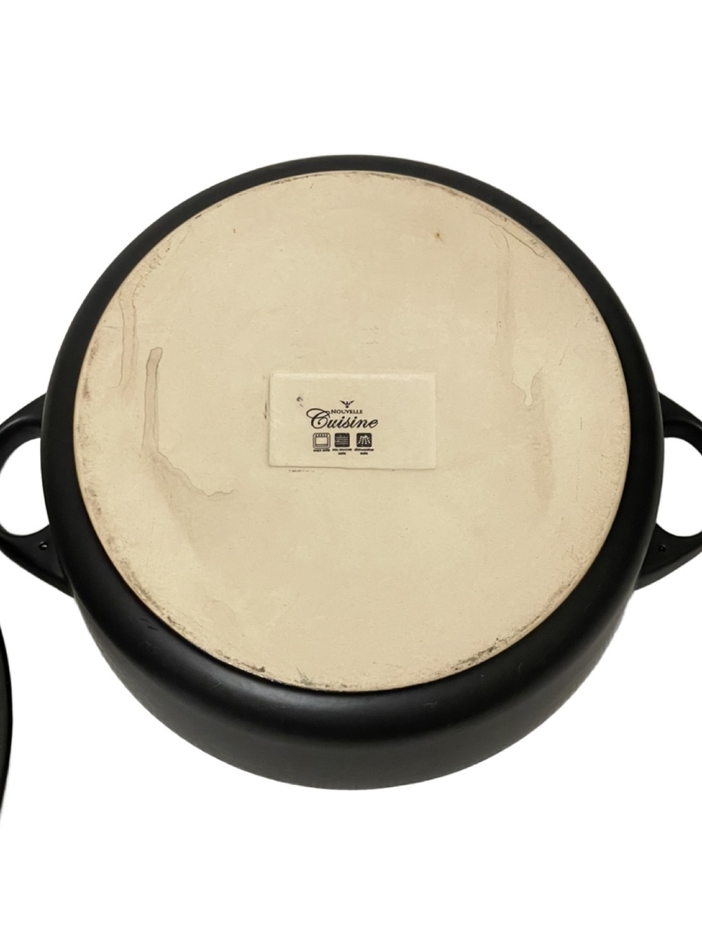 Nouvelle Cuisine Black Cast Iron Dutch Oven Pan with Lid - Picture 4 of 16